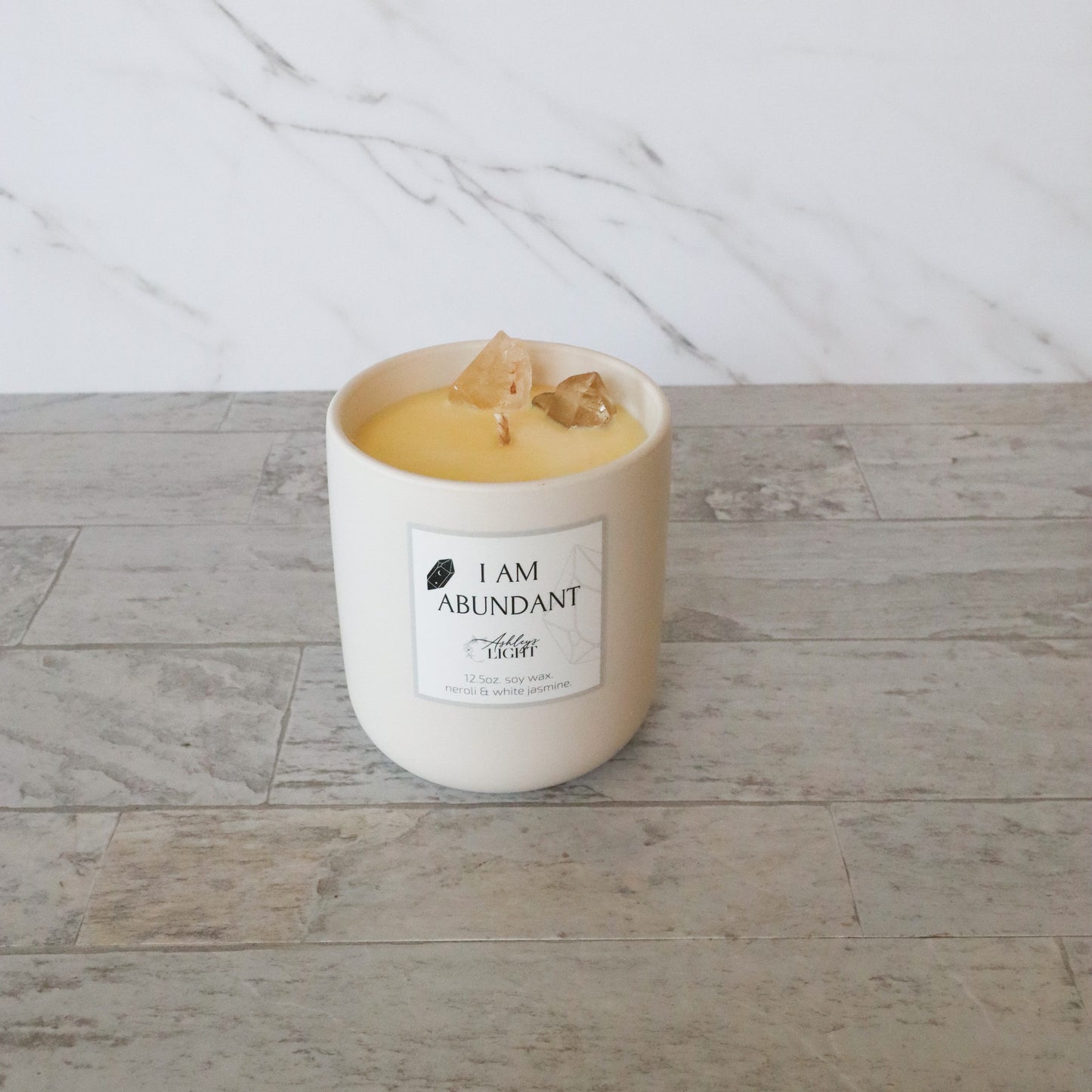 Clear Quartz Abundance Candle